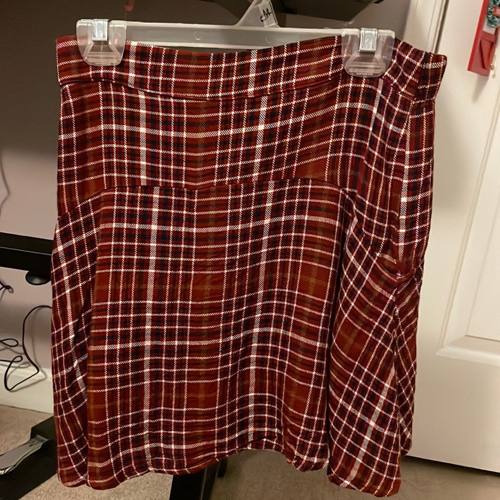 Altar’d State red plaid skirt